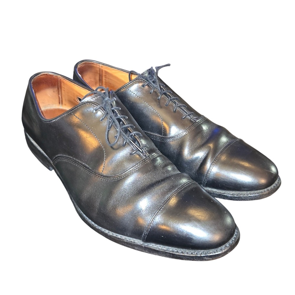 Allen Edmonds Park Avenue‎ Oxford Mens 10.5 B NARROW Black Leather Cap Toe 5615